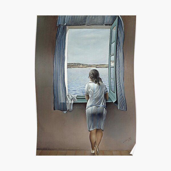 Salvador Dali Young Woman at a Window 1925 Artwork for Wall Art, Prints, Posters, Tshirts, Men, Women, Youth Poster