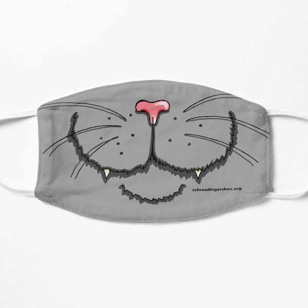 Nosy Cat in gray Flat Mask