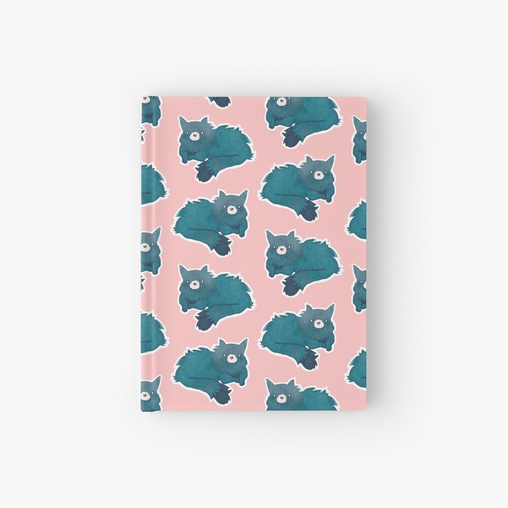 Sticker Chat Aquarelle Simple Bleu Motif Animal Mignon Moderne Par Caitlinbongers Redbubble