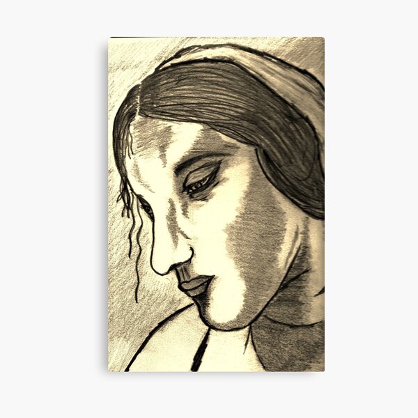 LEONARDO DI VINCI'S " STUDY OF A WOMEN " Canvas Print