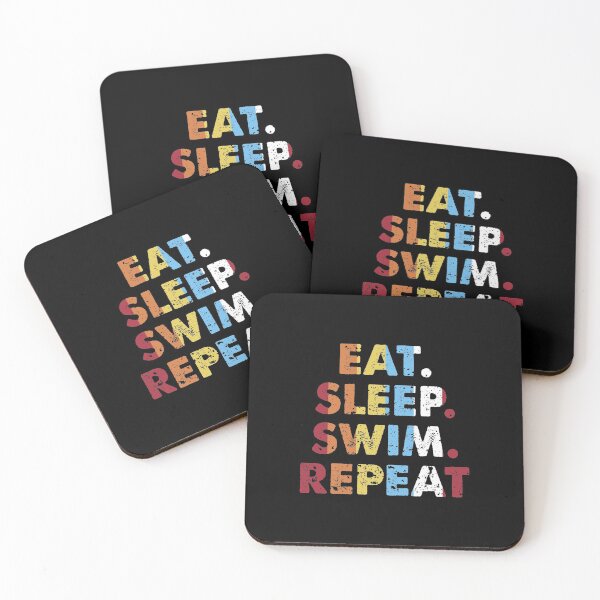 Item preview, Retro Eat. Sleep. Swim. Repeat. Vintage Sports Saying Novelty Gift idea designed and sold by Orange Pieces.