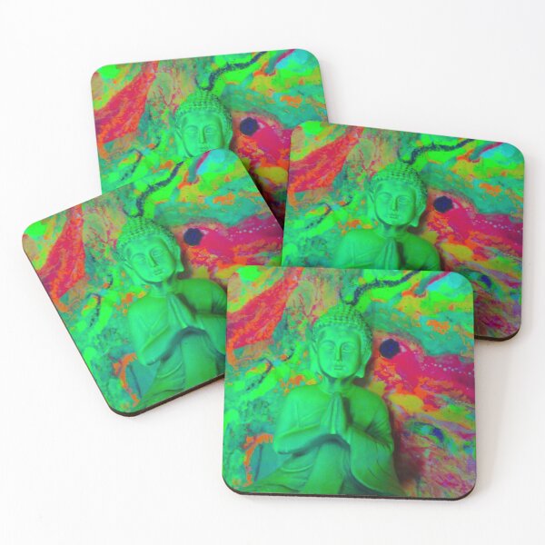 Item preview, Colourful Green Buddha Artwork Image  designed and sold by Andrew Morrell.