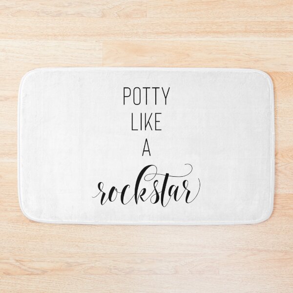Item preview, Potty Like a Rockstar Bathroom Art Print designed and sold by MDP1987.