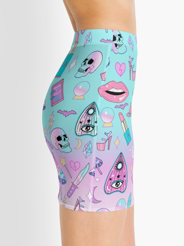 Alternate view of Girly Pastel Witch Goth Pattern Mini Skirt