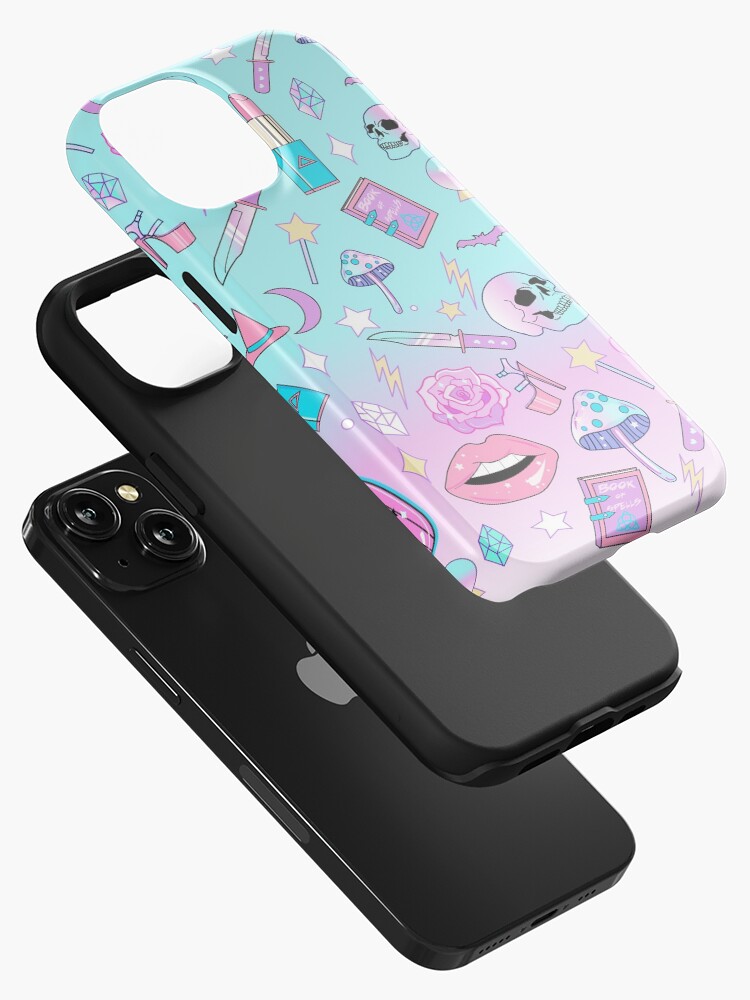 Thumbnail 2 of 4, iPhone Case, Girly Pastel Witch Goth Pattern designed and sold by lunaelizabeth.