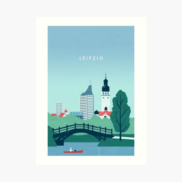 Leipzig Travel Poster Kunstdruck