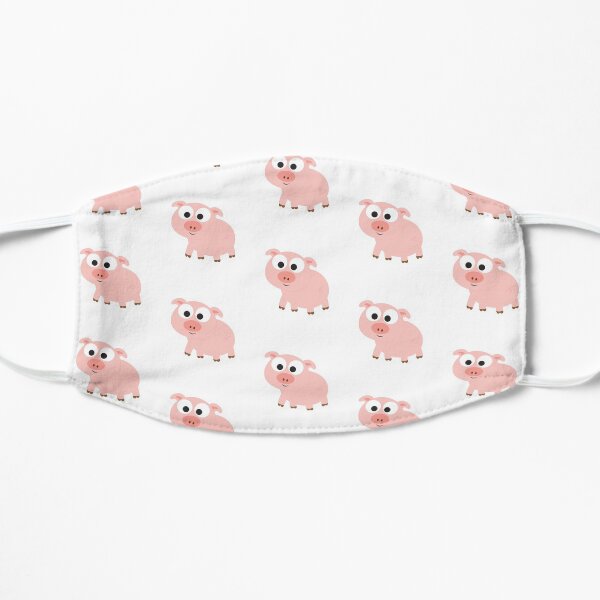 Cute pink pig Flat Mask
