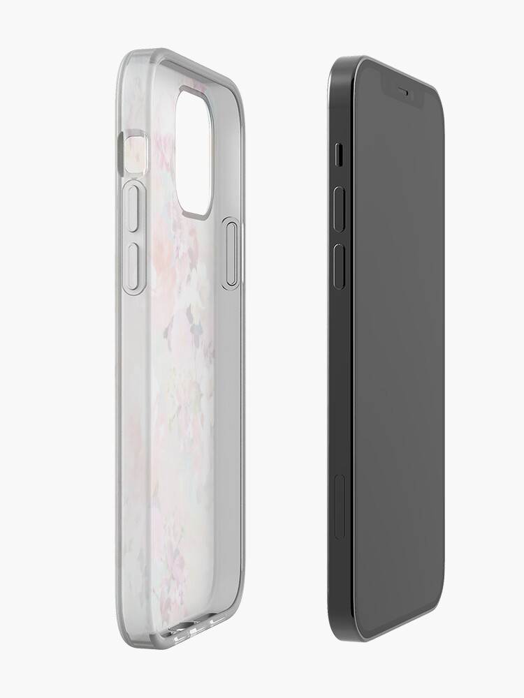 Alternate view of Romantic Pink Teal Watercolor Chic Floral Pattern iPhone Case & Cover