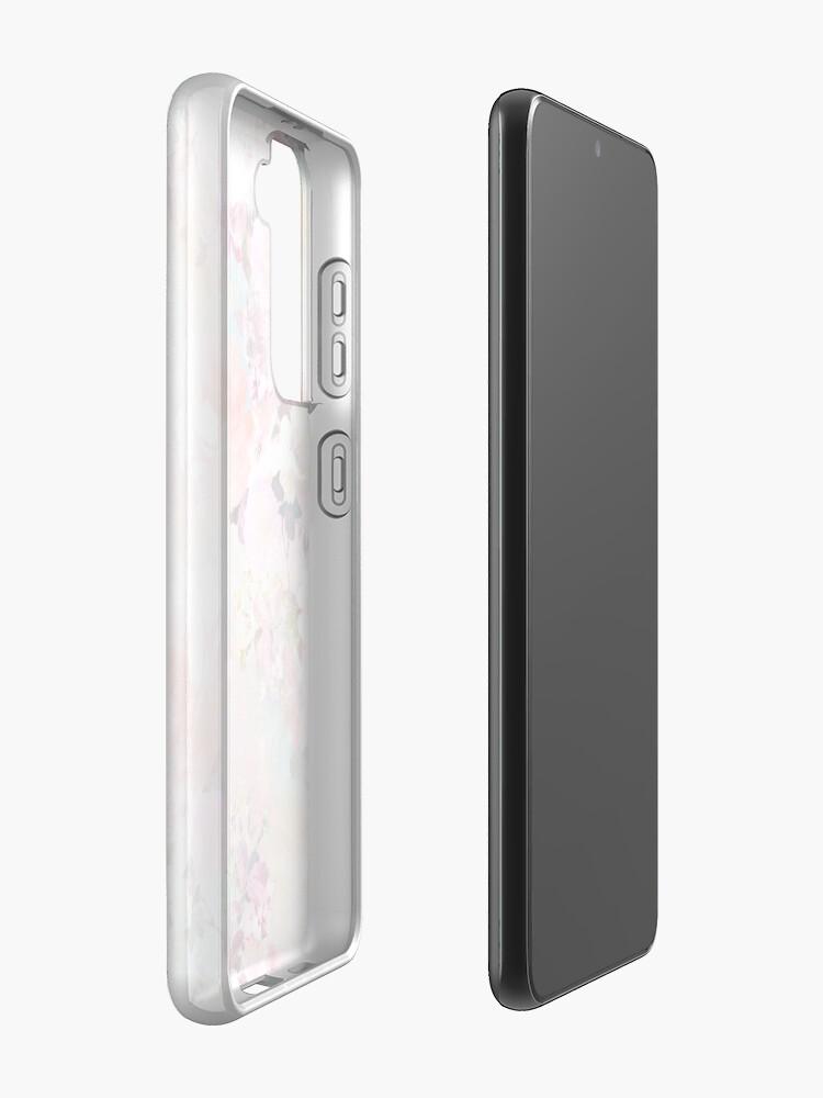 Alternate view of Romantic Pink Teal Watercolor Chic Floral Pattern Case & Skin for Samsung Galaxy