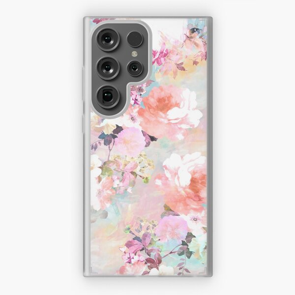 Item preview, Romantic Pink Teal Watercolor Chic Floral Pattern designed and sold by GirlyTrend.