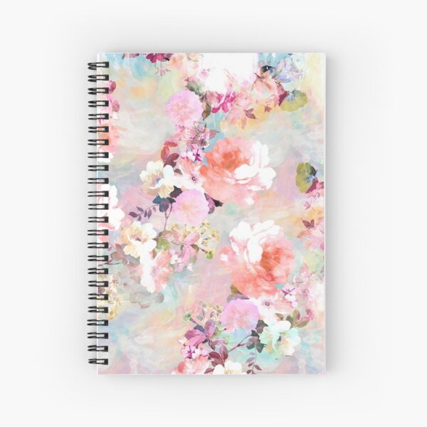 Pink soft Aesthetic diary quote inspirational Roses life quote flowers  kawaii japanese lined notebook: cute soft pale pink aesthetic sky happy  love