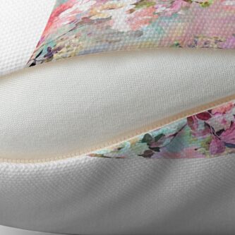Alternate view of Romantic Pink Teal Watercolor Chic Floral Pattern Throw Pillow