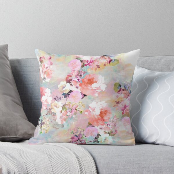 Item preview, Motif floral chic aquarelle rose sarcelle romantique designed and sold by GirlyTrend.