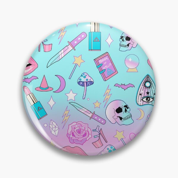 Item preview, Girly Pastel Witch Goth Pattern designed and sold by lunaelizabeth.