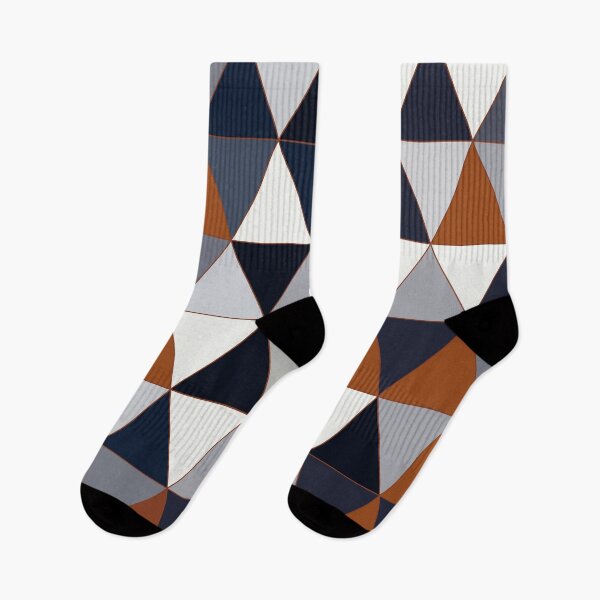 Item preview, Navy and Rust Triangles II designed and sold by BlertaDK.