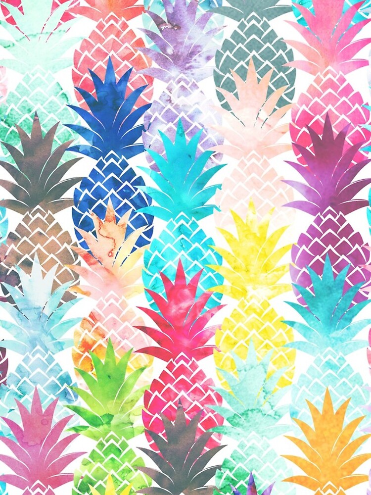 Discover Hawaiian Pineapple Pattern Tropical Watercolor Iphone Case