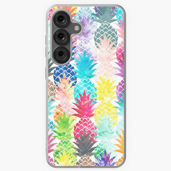 Aperçu de l'œuvre Motif ananas hawaïen aquarelle tropicale créée et vendue par GirlyTrend.
