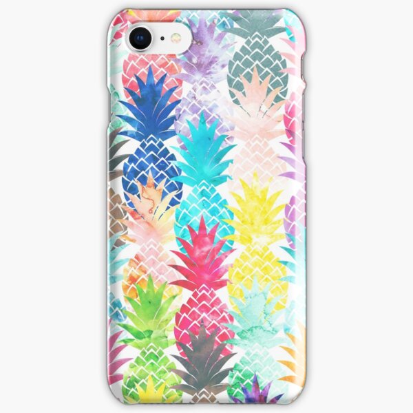 Hawaiian Pineapple Pattern Tropical Watercolor iPhone Snap Case