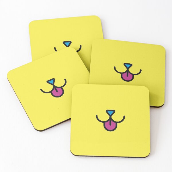 Item preview,  FUNNY FACE MASK  DOG FACE YELLOW PINK  designed and sold by Tropical Blood.