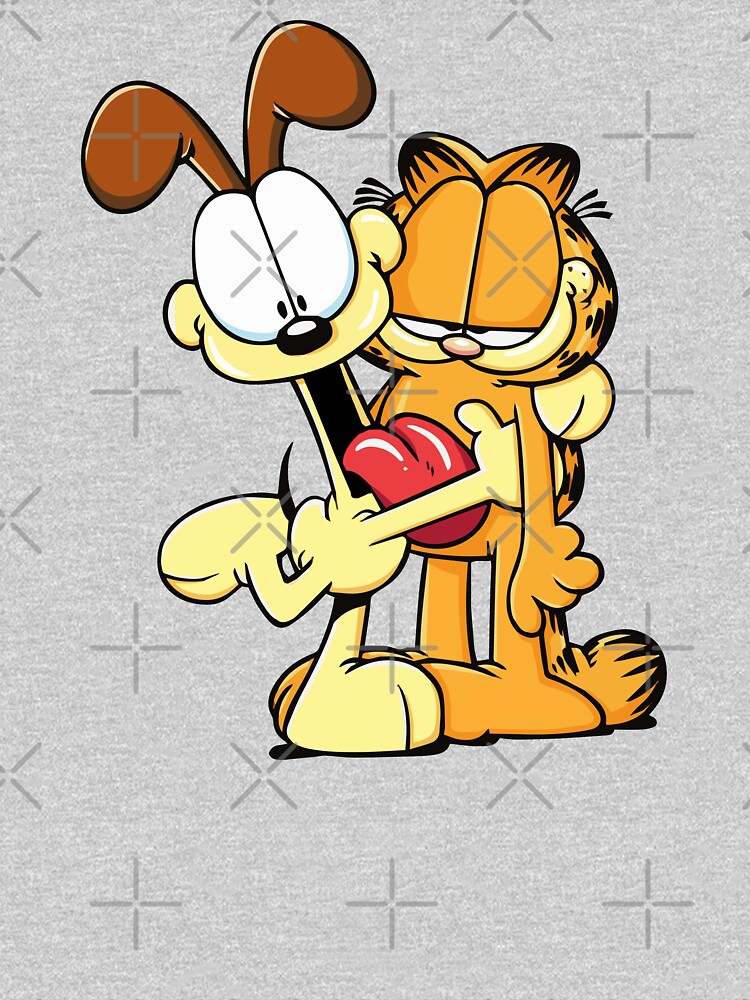 Odie hugs Garfield by eficamus