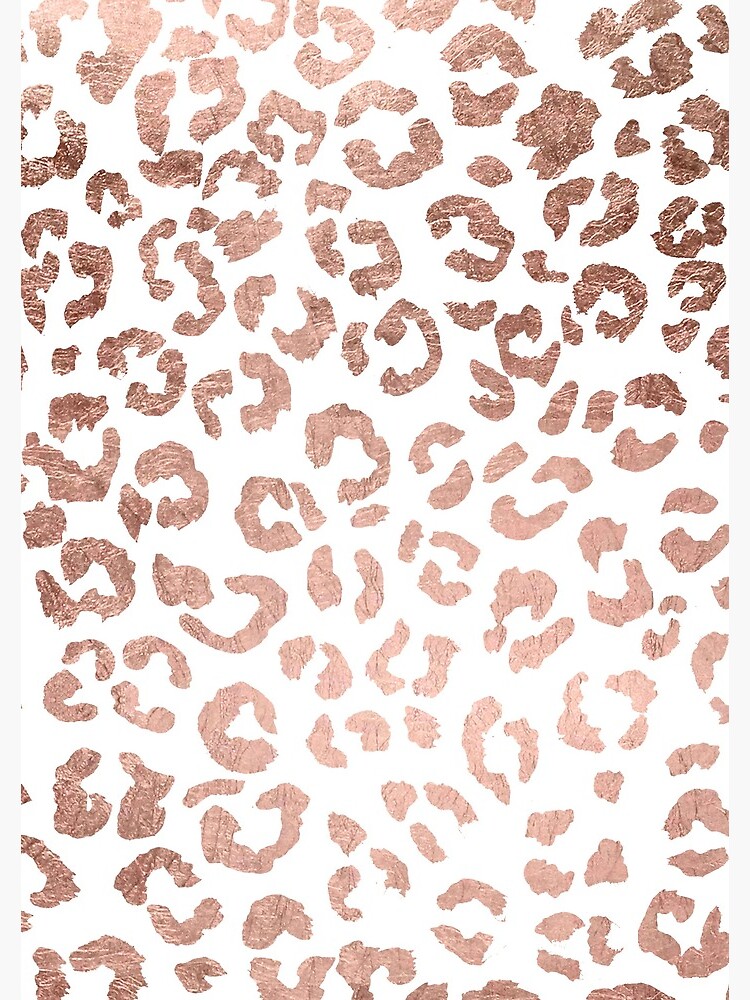 Luxurious hand drawn rose gold leopard print by GirlyTrend