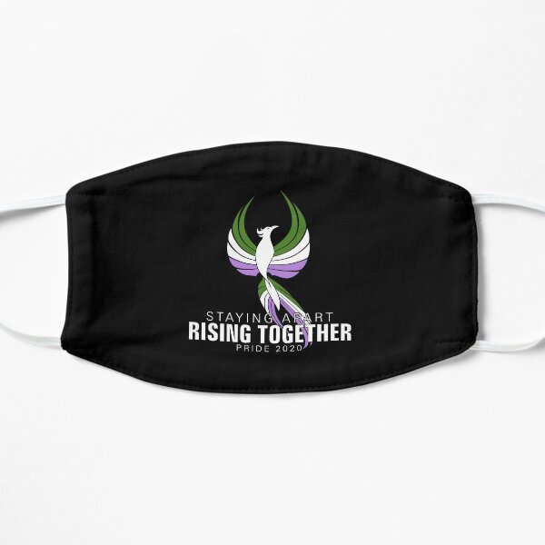 Genderqueer Staying Apart Rising Together Pride 2020 Phoenix Flat Mask