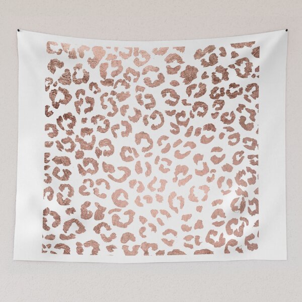 Item preview, Luxurious hand drawn rose gold leopard print designed and sold by GirlyTrend.