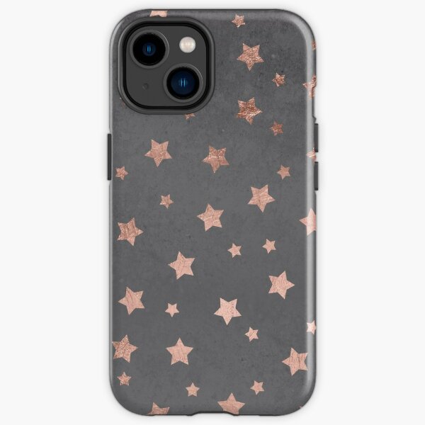 rose gold Christmas stars geometric pattern cement iPhone Tough Case