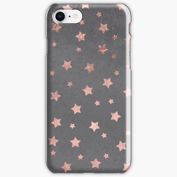 rose gold Christmas stars geometric pattern cement iPhone Snap Case