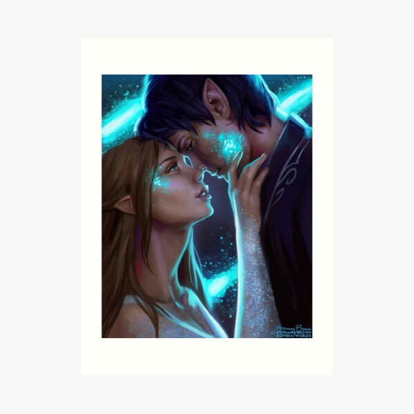 fanart de la scène Starfall d'ACOMAF par Sarah J Maas. Impression artistique