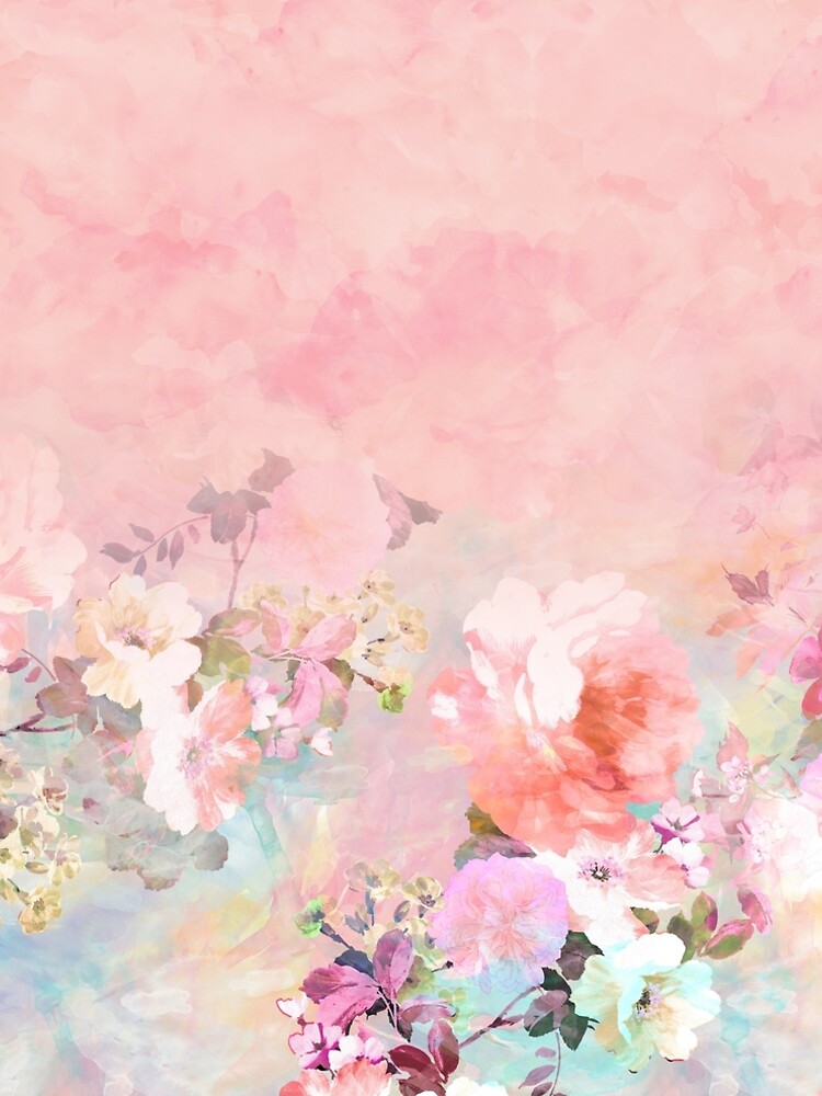 Pastel blush watercolor ombre floral watercolor by GirlyTrend
