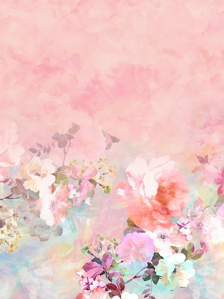 Pastel blush watercolor ombre floral watercolor by GirlyTrend