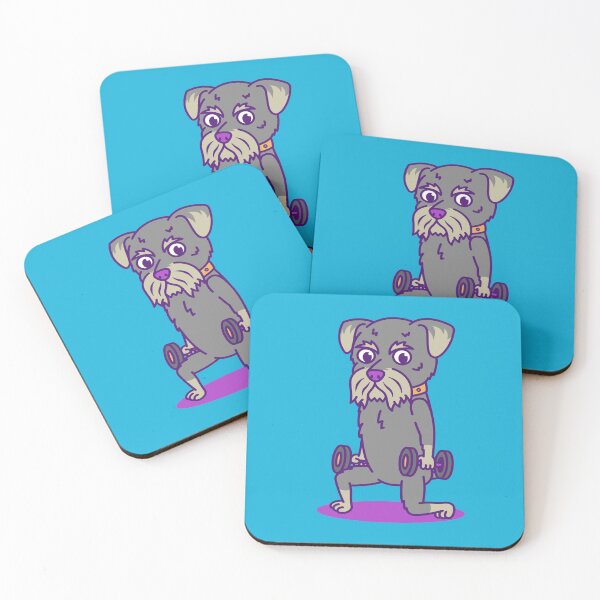 Item preview, Schnauzer with dumbbells designed and sold by DoggoGym.