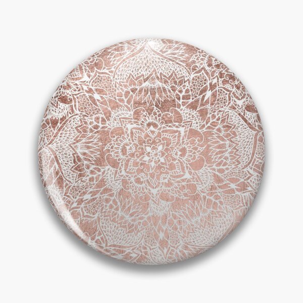 Item preview, Modern faux rose gold floral mandala hand drawn designed and sold by GirlyTrend.