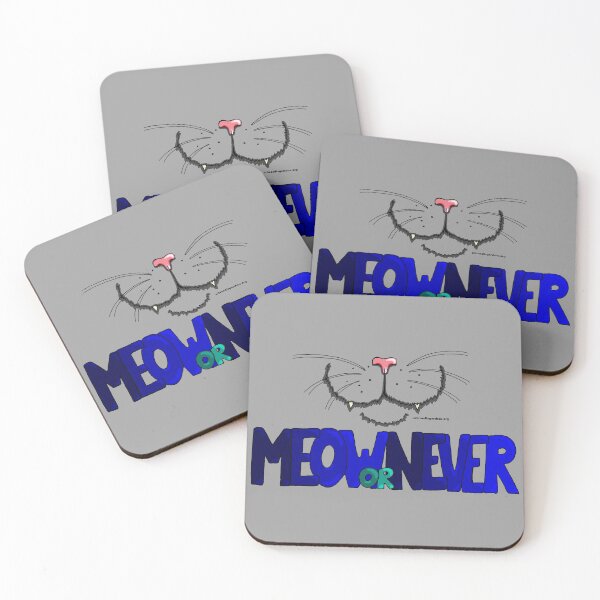 Artikel-Vorschau von Meow or Never & Nosy Cat auf Grau, designt und verkauft von Schrödingers Box.