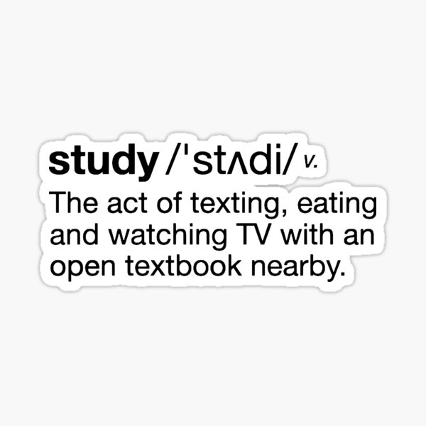 the-true-definition-of-studying-sticker-for-sale-by-bododobird