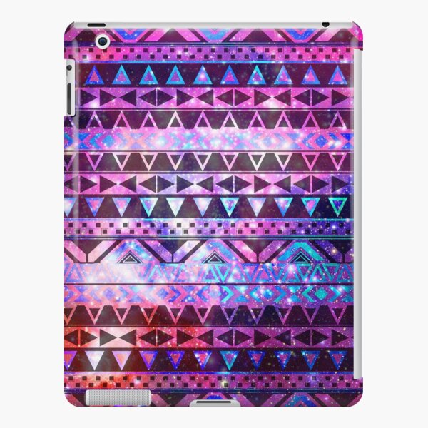 Girly Andes Aztec Pattern Pink Teal Nebula Galaxy iPad Snap Case