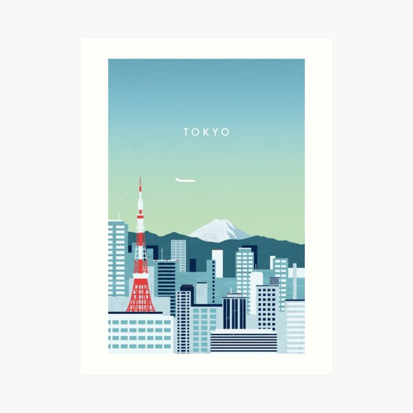 Affiche de voyage de Tokyo Impression artistique