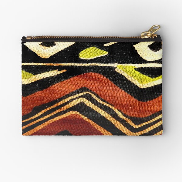 Africa Design Fabric Texture Zipper Pouch