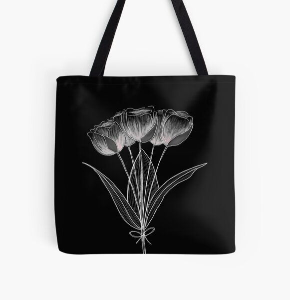 Tulips in the Night All Over Print Tote Bag