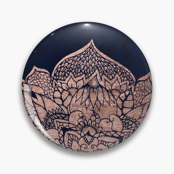 Item preview, Modern boho rose gold floral mandala watercolor designed and sold by GirlyTrend.