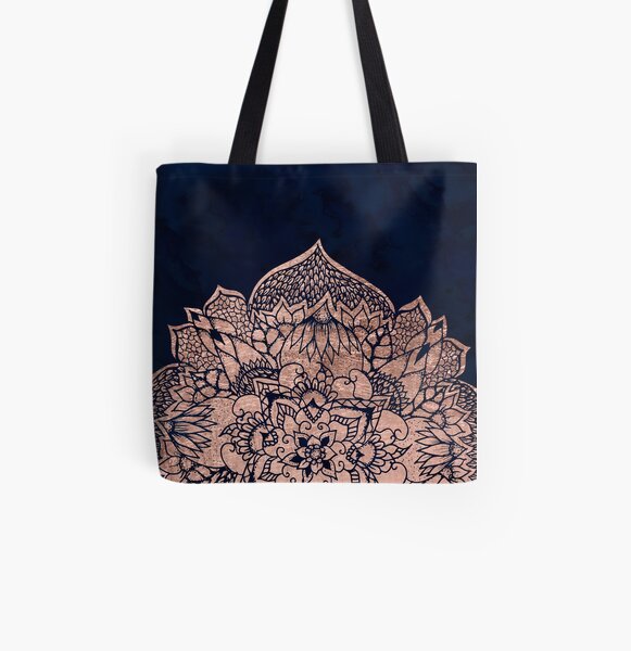 Boho Grocery Bag Mandala Shoulder Bag Rainbow Mandala Tote Bag Black Reusable Bag Boho Cloth Bag Mandala Grocery Bag Black tote bag