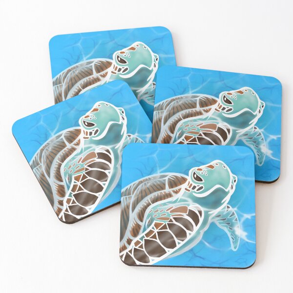 Item preview, Hawksbill Sea Turtle Swimming in the Sea designed and sold by RJKpoyp.