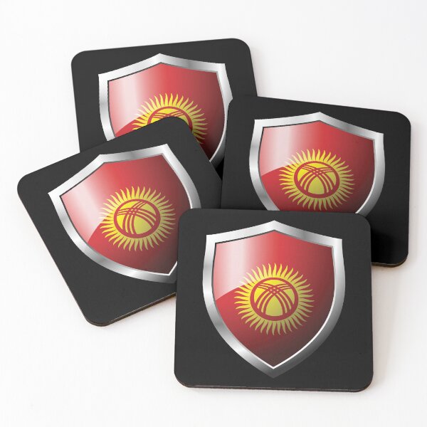 Item preview, Strong Kyrgyzstan Flag Shield Country designed and sold by HelloFromAja.