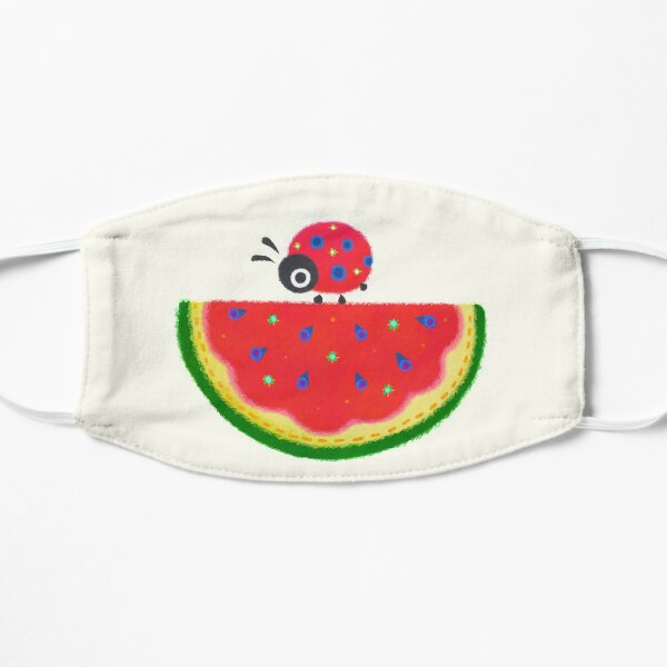 Watermelon & ladybugs Flat Mask
