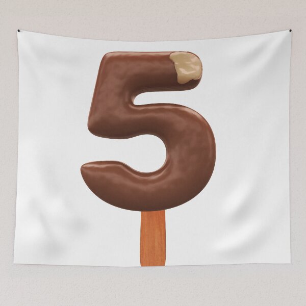 Item preview, 5 Ice Cream Five Number 3d Chocolate designed and sold by HelloFromAja.