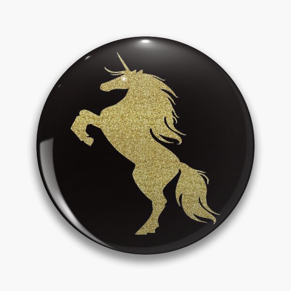 Item preview, Gold Faux Glitter Magical Rearing Unicorn designed and sold by Atteestude.