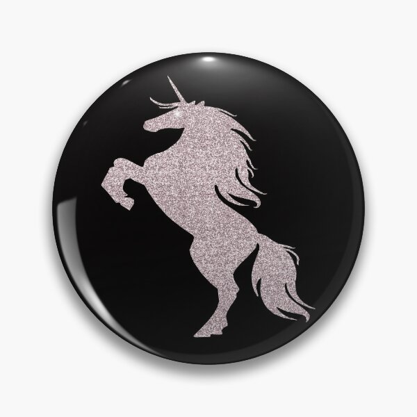 Item preview, Rose Pink Faux Glitter Magical Rearing Unicorn designed and sold by Atteestude.