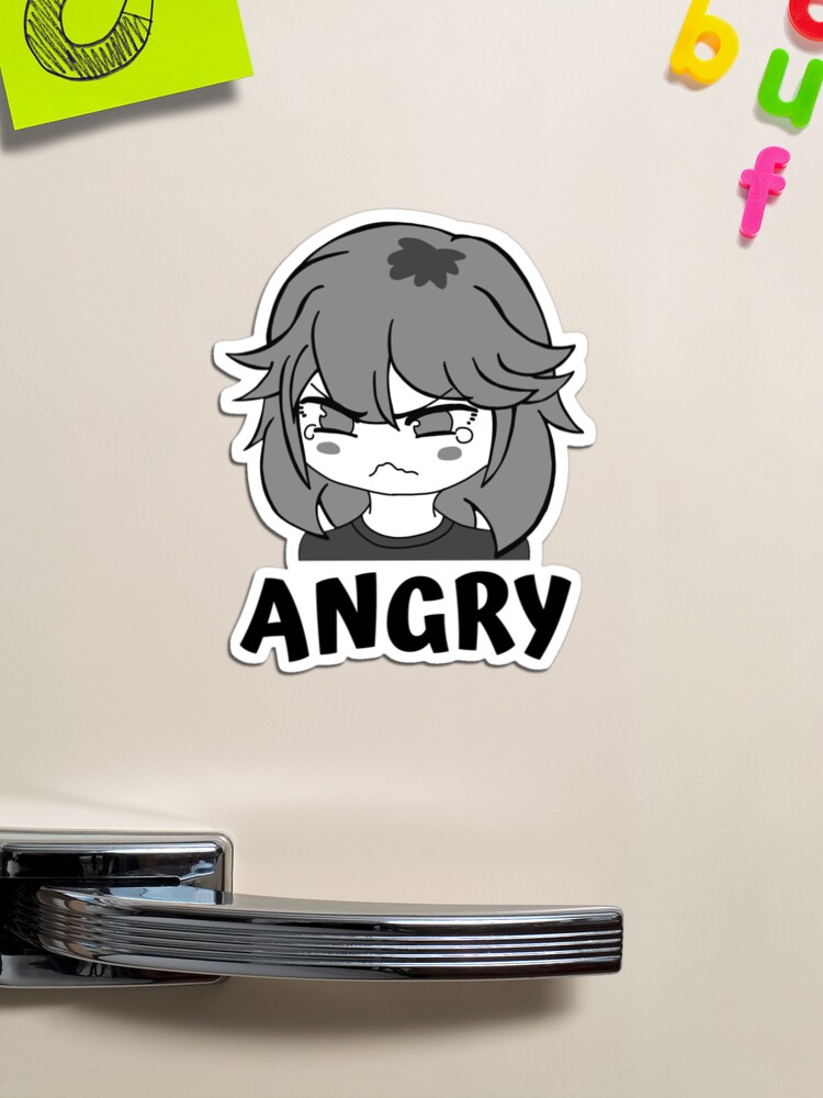 Funny Anime Manga Angry Pout Face Little Girl Cute Meme - Memetshirt - Pin