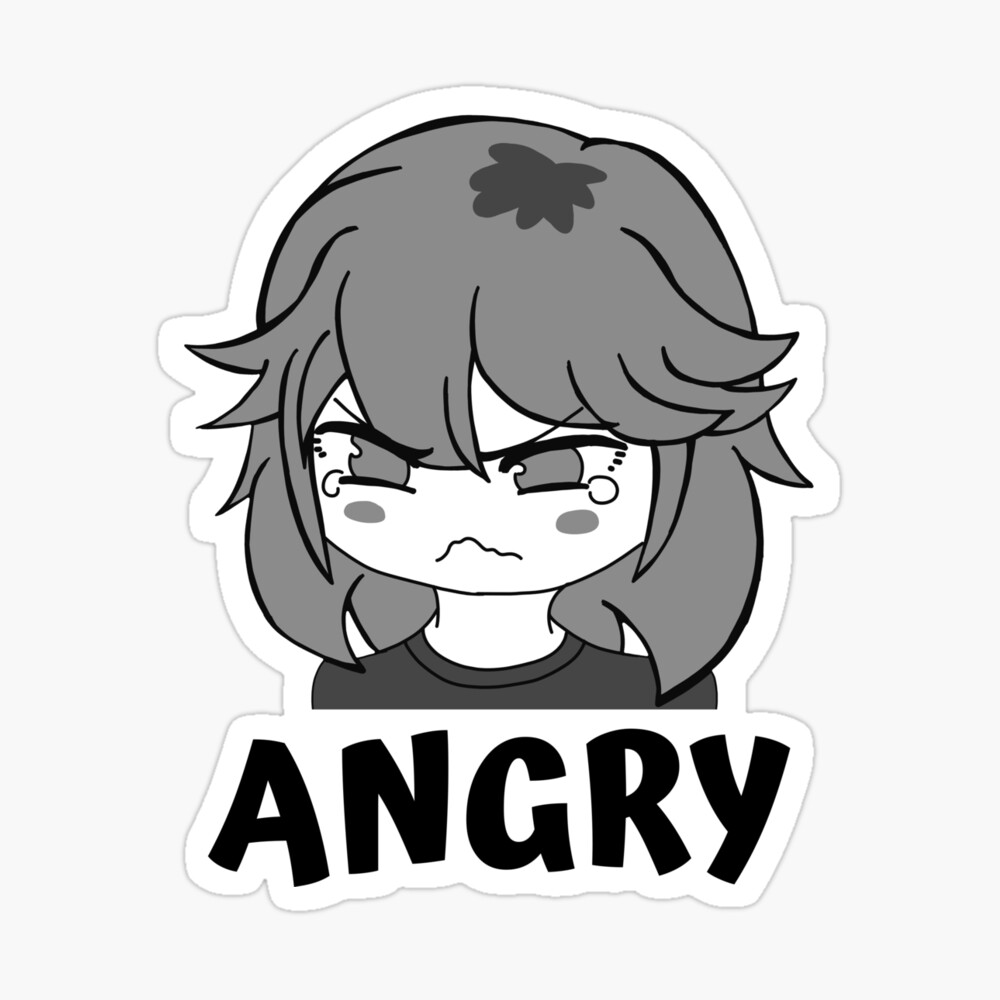 Funny Anime Manga Angry Pout Face Little Girl Cute Meme Canvas